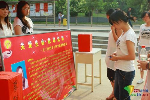 中青网：河南一高校学子筹善款助肾衰竭毕业生